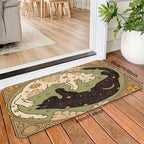 VIKAMA Yin Yang Cat Floor Mat Feature Doormat Soft Rug For Bedroom Creative Living Room Carpet Welcome Mat Outdoor Carpet Home D