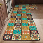 VIKAMA 1/2PCS Kitchen Oil-Resistant Floor Mat, Bathroom Absorbent Quick-Drying Carpet, Anti-Slip Doormat For Home Decoration