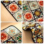 VIKAMA 1/2PCS Kitchen Oil-Resistant Floor Mat, Bathroom Absorbent Quick-Drying Carpet, Anti-Slip Doormat For Home Decoration
