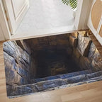 VIKAMA 2D Optical Illusion Endless Cave Design Doormat Rug For Bedroom Carpet For Live Room Floor Mat Welcome Mat Home Decor