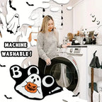 VIKAMA Ghost Halloween Carpet Soft Non-Slip Washable Entrance Door Mat Gothic Home Halloween Decor Bathroom Rug Home Decor