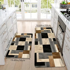 VIKAMA Geometric Patchwork Floor Mat Kitchen Rug Soft Door Mat Welcome Mat Living Room Carpet Rug For Bedroom Home Decoration