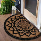 VIKAMA American-Style Floral Pattern Floor Mat, Non-Slip And Dirt-Proof, Home Decor Carpet In The Entrance, Bathroom And Kitchen
