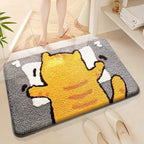 VIKAMA Cute Rabbit Carpet Bathtub Carpet Non-Slip Absorbent Bathroom Mat Dust-Proof Easy To Clean Doormat Rug For Bedroom