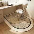 VIKAMA Chair floor mat Arched Bedroom vanity rug Modern home decor Study Playroom Swivel chair Mute rug Office desk floor mat