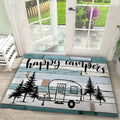 RV Camping Printed Carpet Happy Campers Decorate Door Mats Kitchen Bedroom Living Room Porch Entrance Non Slip Rug