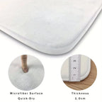 VIKAMA 1/2pc Pink Rose Pattern Floor Mat, Non-Slip And Water- Absorbent, For Kitchen, Bathroom, Entrance Area, Home Decoration