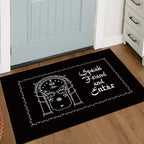 Fender Logo Carpet - Black White Guitar Rug Music Room Decor Doormat for Musician Home Studio Entryway Mat Easy To Clean Fashion