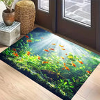Sharks Glacier Door Mat Non-Slip Bathroom Floor Mat Microfiber Absorbent Machine Washable Mat for Bedroom Living Room Entrance