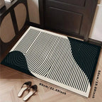 VIKAMA Minimalist Line Rug, Entrance Hallway Doormat, Kitchen And Bathroom Door Mat Stain-Resistant And Easy-Clean Home Decor