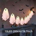 Halloween Ghost LED String Lights for Indoor Window Decor