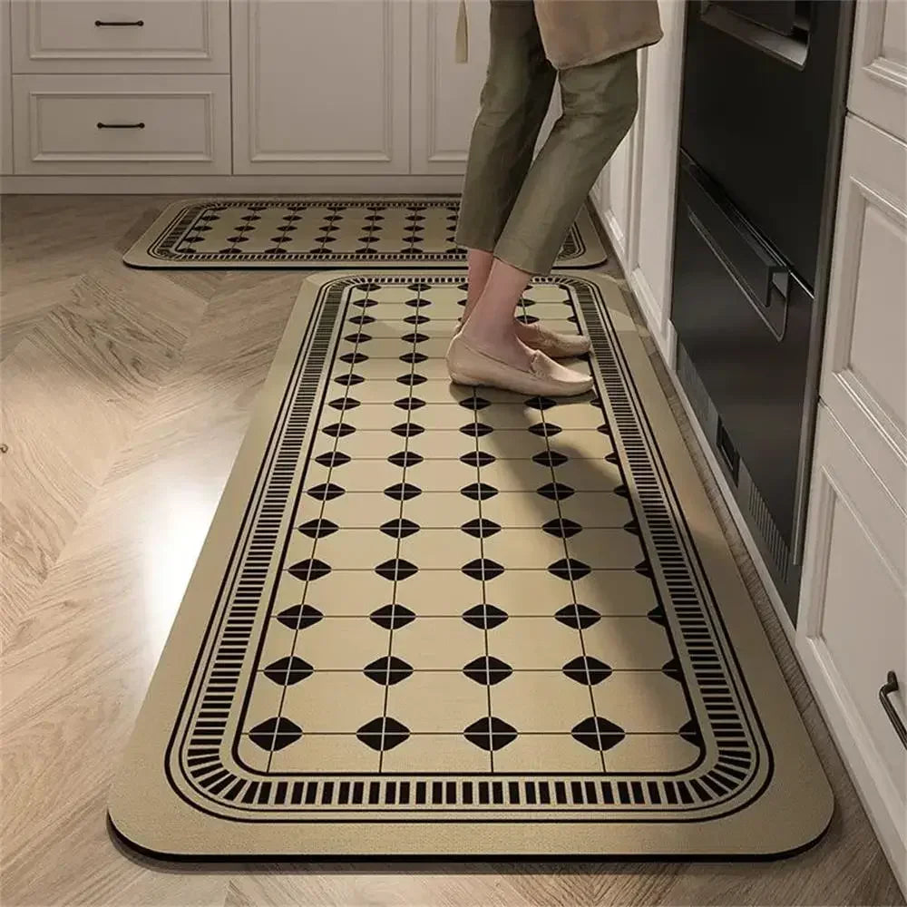 VIKAMA 1/2pcs Kitchen Floor Mat, Anti-Slip And Easy To Maintain, Home Decoration, Entrance Porch Carpet, Living Room Floor Mat
