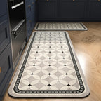 VIKAMA 1/2PCS Kitchen Oil-Resistant Floor Mat, Bathroom Absorbent Quick-Drying Carpet, Anti-Slip Doormat For Home Decoration